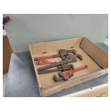 Assorted Pipe Wrenches Including Ridge Tool Co.