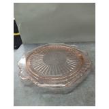 Pink Depression Glass Plate