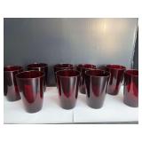 Royal Ruby Anchorglass Water Glasses