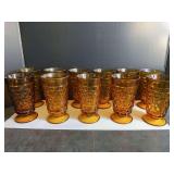 Indiana Glass Amber Whitehall Cubist - 11