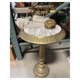 Brass and Marble Telephone Stand