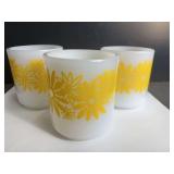 Hazel Atlas Sunny Floral Coffee Mugs