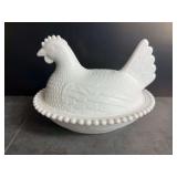 Hen On Nest Indiana Glass