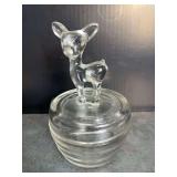 Glass Deer Trinket Box