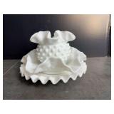 Fenton Hobnail Milk Glass