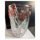 Mikasa Tulips Pink Crystal Vase