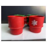 Vintage Christmas Tupperware Mugs