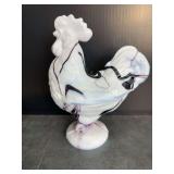 Purple Slag Glass Rooster