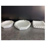 Milk Glass Ashtray Collection- 3