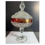 Indiana Glass Kings Crown Covered Compote