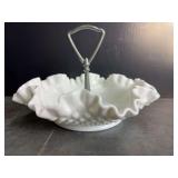 Fenton Milk-Glass Tidbit Tray