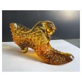 Amber Fenton Hobnail Cat Slipper