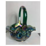 Smith Carnival Glass Basket