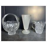 Crystal and Satin Glass