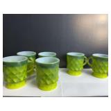 Kimberly Green Fire-King Coffee Mugs-6