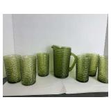 Soreno Pattern Pitcher and 6 Glasses