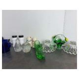 Salt and Peppers and Assorted Art Glass
