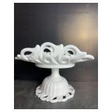 Vintage Fostoria Monroe Milk Glass Fruit Bowl