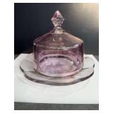 Purple Stained Butter Dish