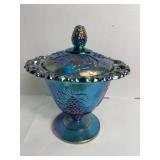 Grape  Harvest Carnival Glass Compote