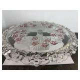 Vintage Walther-Glas Carmen Rose Cake Stand