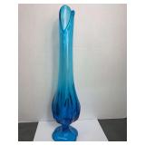 1960’s Peacock Blue Swung Vase