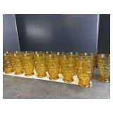 Amber Colonial Yorktown Drinking Glasses