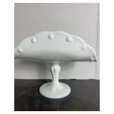 Vintage Milk Glass Banana Stand