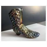 Fenton Daisy and Button Carnival Glass Boot