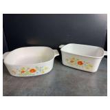 Corning Ware Wildflower Casserole Dishes - 2