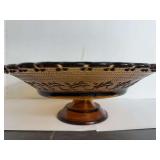 Tiara Glass Amber Cake or Torte Plate