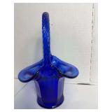 Fenton Cobalt Basket (marked)