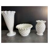 Hob Nail Milk Glass - 3