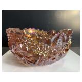 L.E. Smith Pink Carnival Bowl