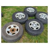 Chevy Silverado Aluminum Truck Rims  with spare - Size 235/75R16