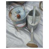 Old Ironsides Motor Oil Can and Watering Can