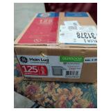 GE MAIN LUG 125 AMP 4 SPACES 8 CIRCUITS OUTDOOR SURFACE MOUNT