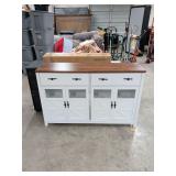 NEW - LAUREL FOUNDRY - ALMUS FARMHOUSE SIDEBOARD CONSOLE TABLE WITH 2 DRAWERS AND 4 DOORS - 55X15X36