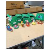 GROLIER DISNEY CHARACTER ORNAMENTS - EEYORE - PIGLET - SIMBA - BEAST - SNOW WHITE - TIGGER