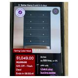 NEW - BIRCH LANE - RENEE - BLUEBERRY BLUE 5 DRAWER CHEST - 40X19X54