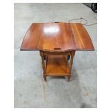 CHERRY DROP LEAF TEA CART WITH WHEELS 34X36X29