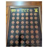 LAND OF THE U.S.A. - 1975 STATE PENNIES - EACH PENNY IS EMBOSSED WITH STATE SYMBOLS - 50 PENNIES