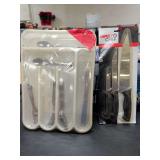 48 PIECE FLATWARE SET AND 3 PIECE KNIFE SET