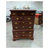 CHERRY 5 DRAWER CHEST ON CHEST 37X19X54