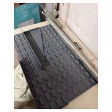 OLD TIME MOVIE SCREEN AND TWO PIECES OF METAL