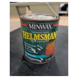 MINWAX INDOOR OUTDOOR HELMSMAN SPAR URETHANE CLEAR SATIN 1 QUART