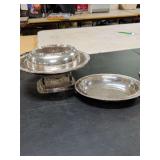 ENGLISH SILVER MFG CHAFING BOWL WITH STAND AND ETC