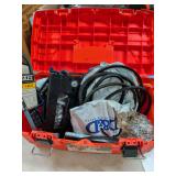 TOOLBOX WITH LAWN MOWER BELTS