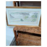 SIGNED MARIA KLOKKOU 1993 NIAGARA FALLS PRINT 27X16