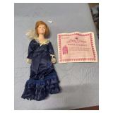 NIB FINE PORCELAIN STUFFED DOLL PRINCESS DIANA